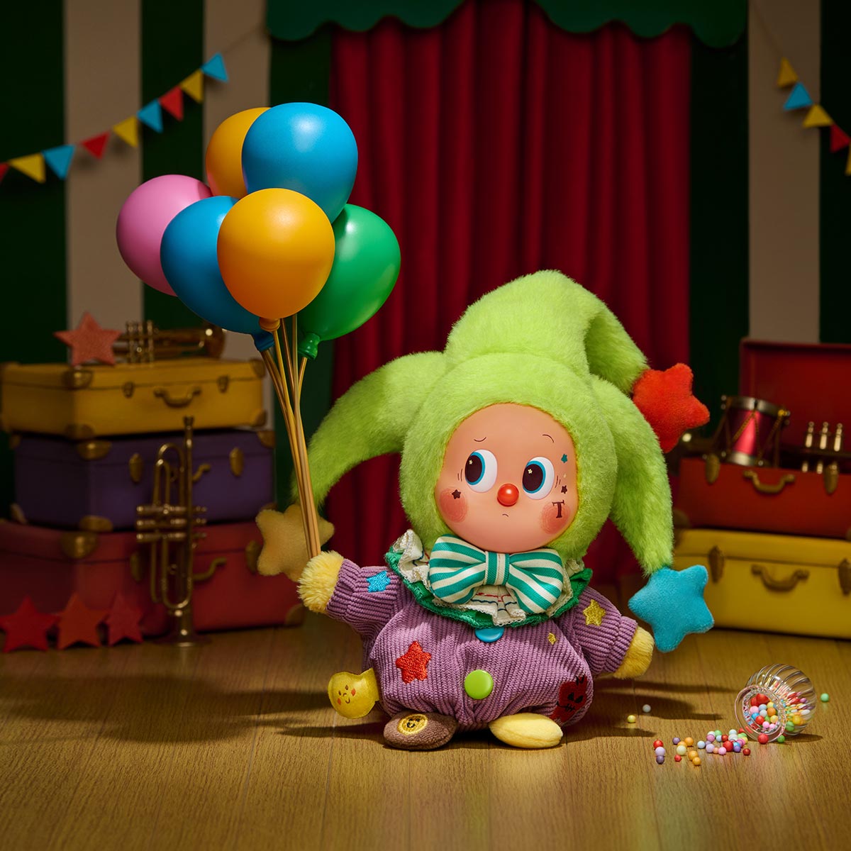 Labubu WHY SO SERIOUS Harlequin Vinyl Plush