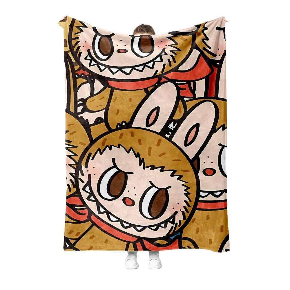 Plaid Labubu™ Douillet 150x200 cm – Couverture Hiver Ultra Douce & Cadeau Fan Labubu