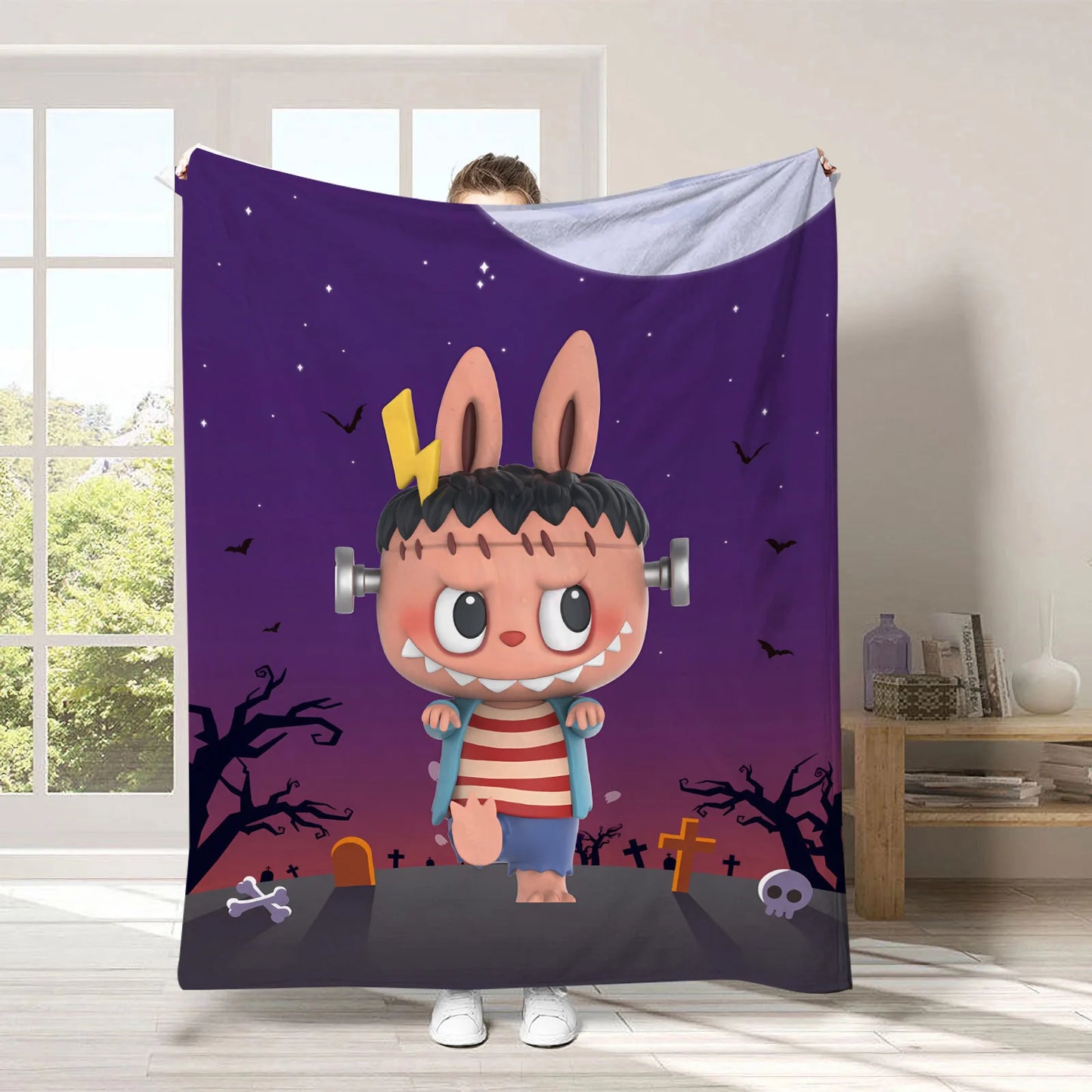 Plaid Labubu™ Douillet 150x200 cm – Couverture Hiver Ultra Douce & Cadeau Fan Labubu