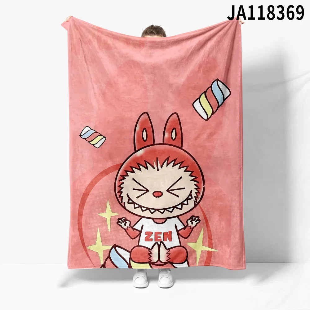 Plaid Labubu™ Douillet 150x200 cm – Couverture Hiver Ultra Douce & Cadeau Fan Labubu