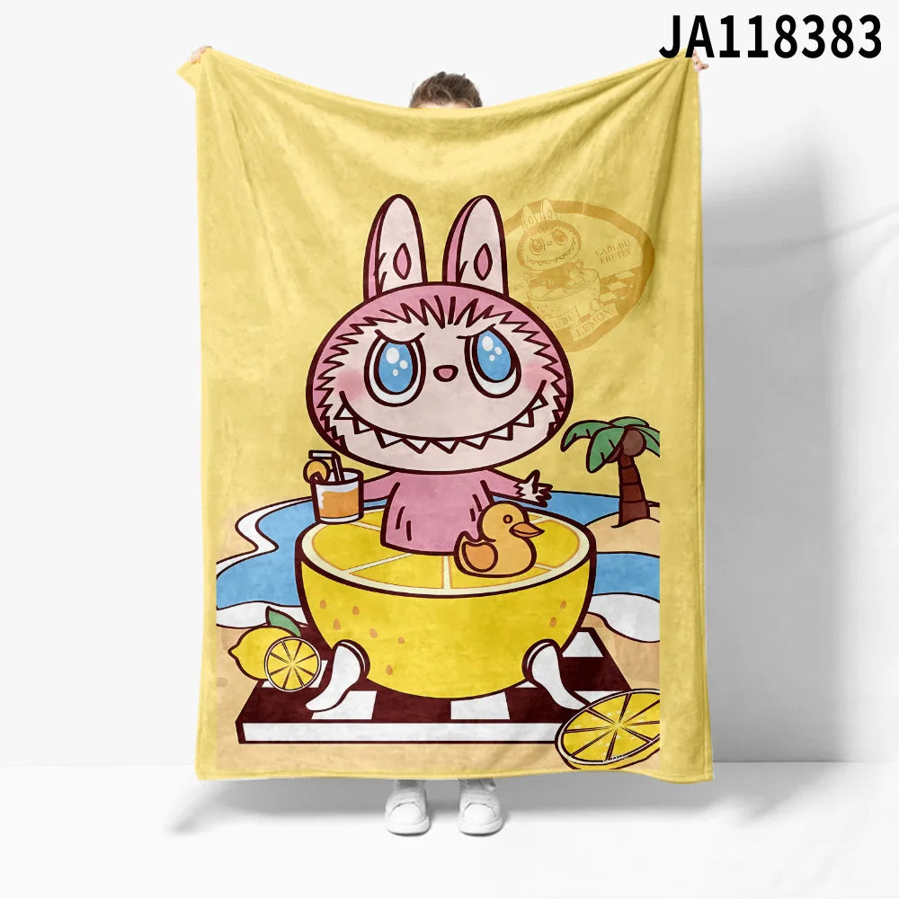 Plaid Labubu™ Douillet 150x200 cm – Couverture Hiver Ultra Douce & Cadeau Fan Labubu