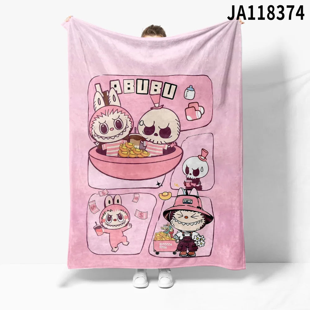 Plaid Labubu™ Douillet 150x200 cm – Couverture Hiver Ultra Douce & Cadeau Fan Labubu