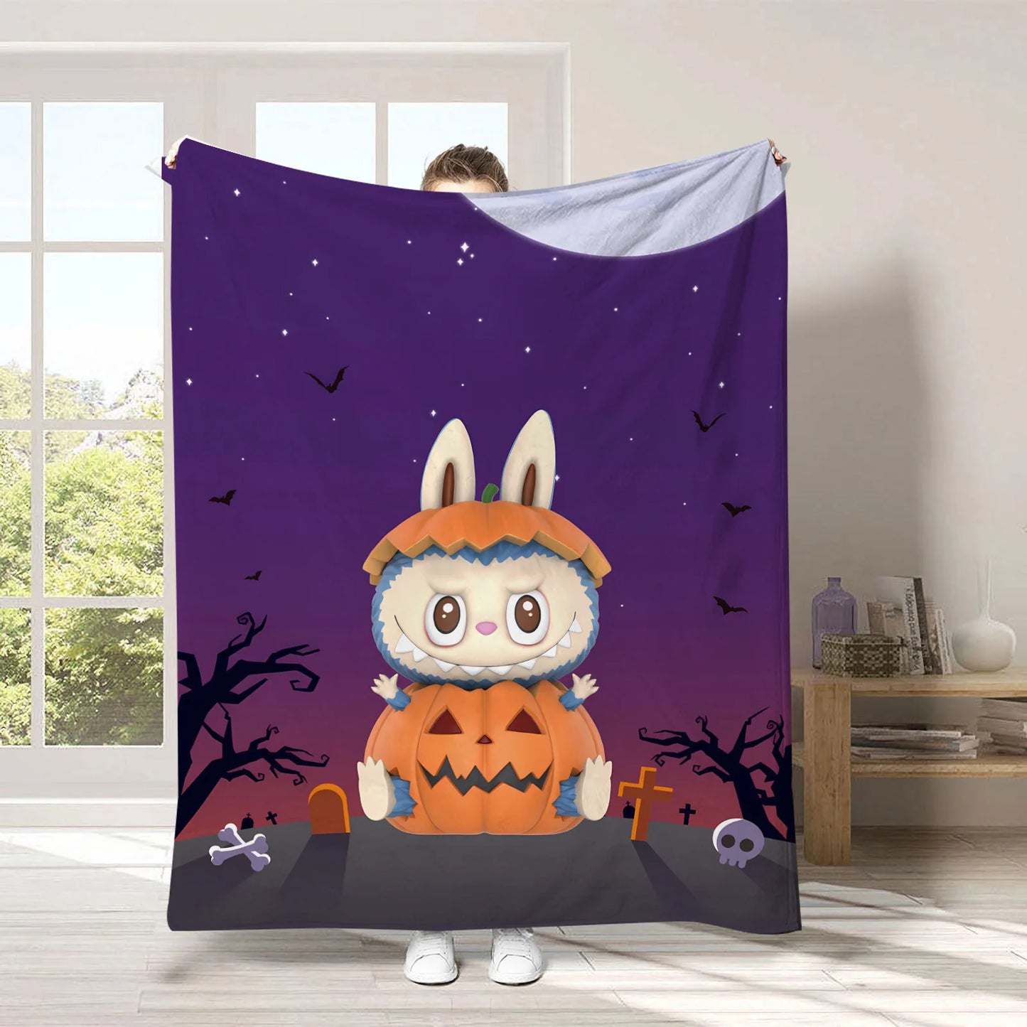 Plaid Labubu authentique dessin kawaii haute qualité