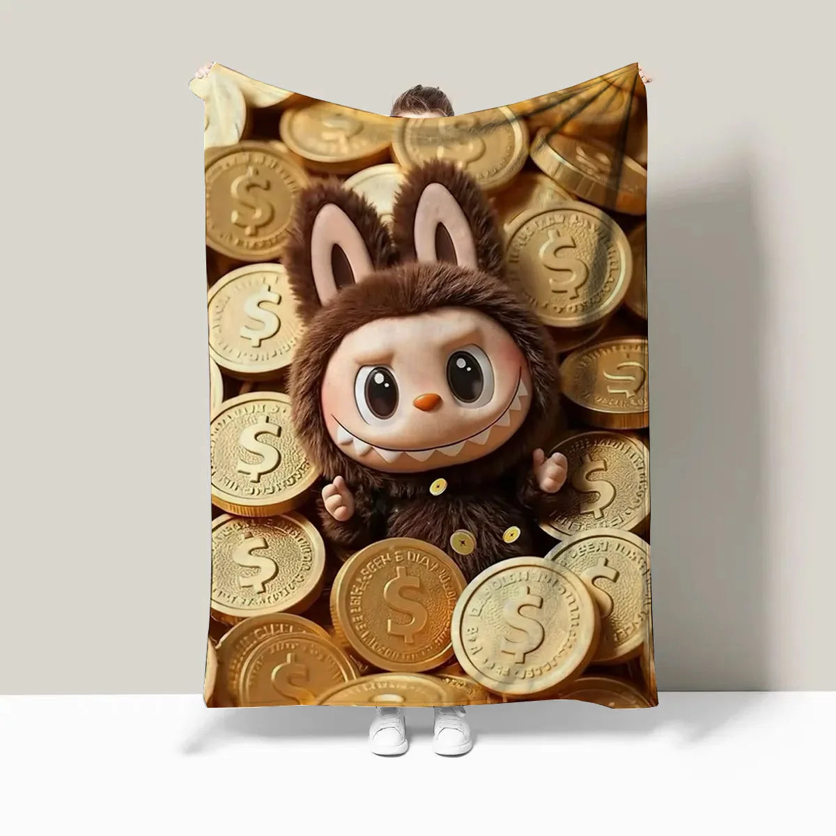 Plaid Labubu™ Douillet 150x200 cm – Couverture Hiver Ultra Douce & Cadeau Fan Labubu