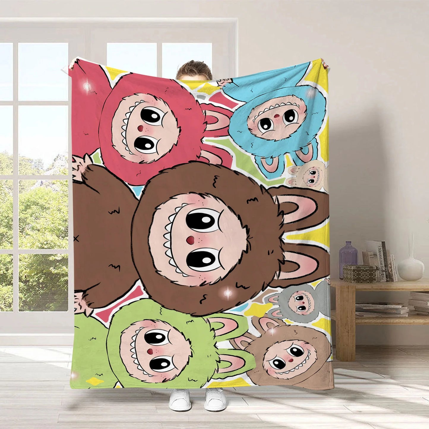 Plaid Labubu™ Douillet 150x200 cm – Couverture Hiver Ultra Douce & Cadeau Fan Labubu