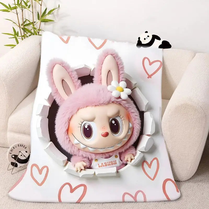 Plaid Labubu 150x200 cm couverture hiver ultra douce