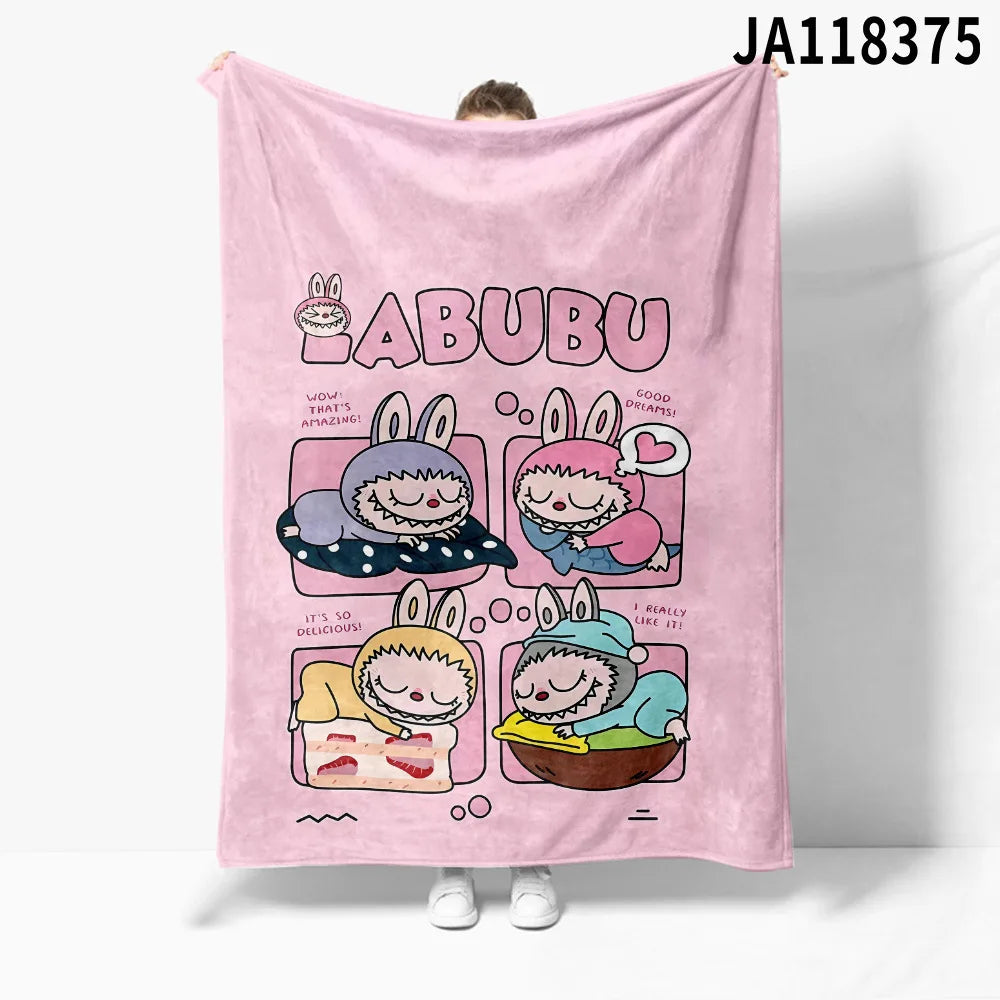 Plaid Labubu™ Douillet 150x200 cm – Couverture Hiver Ultra Douce & Cadeau Fan Labubu