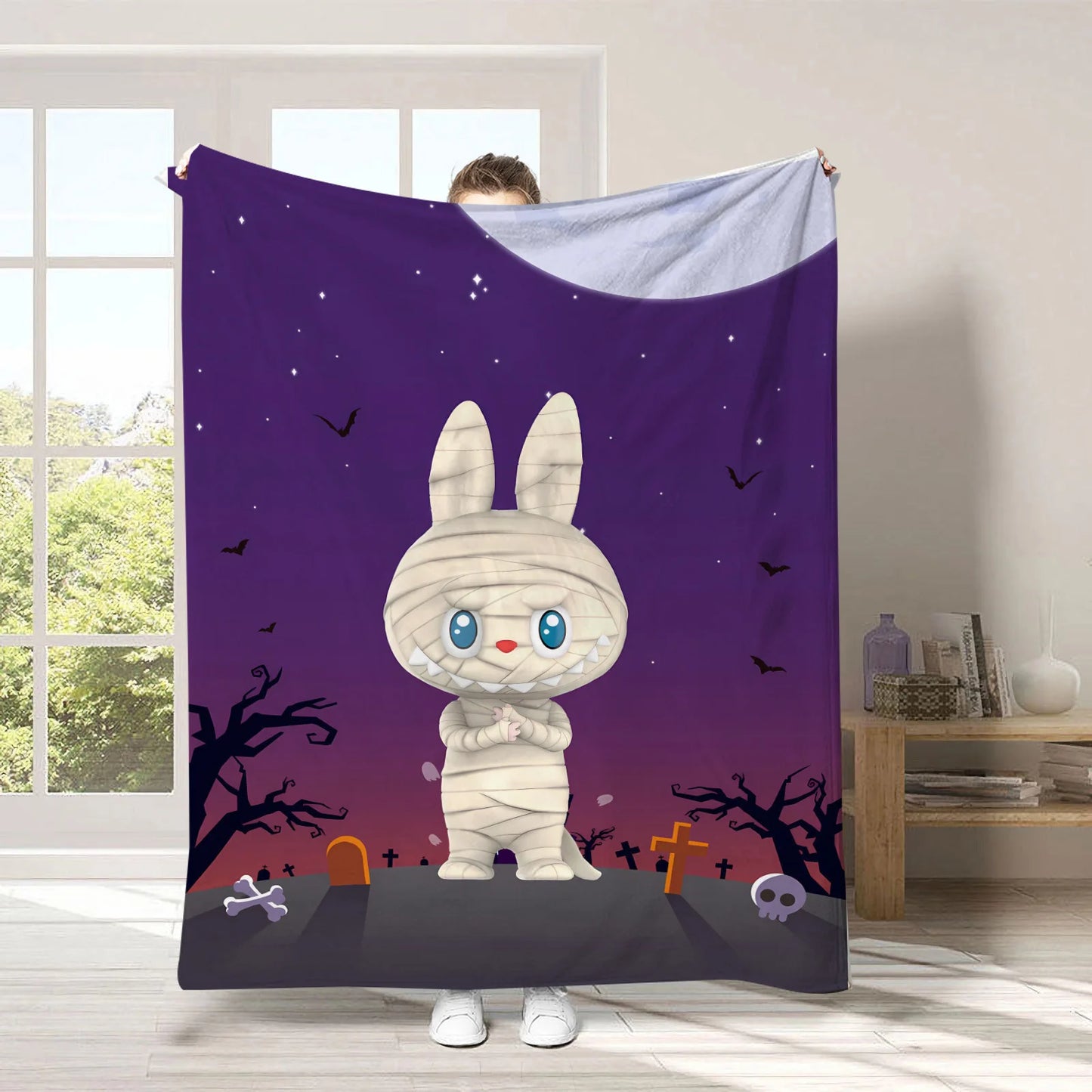 Plaid Labubu™ Douillet 150x200 cm – Couverture Hiver Ultra Douce & Cadeau Fan Labubu